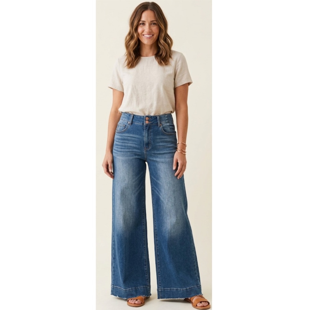 Freckled Poppy x Risen Wide Leg Jeans NWT